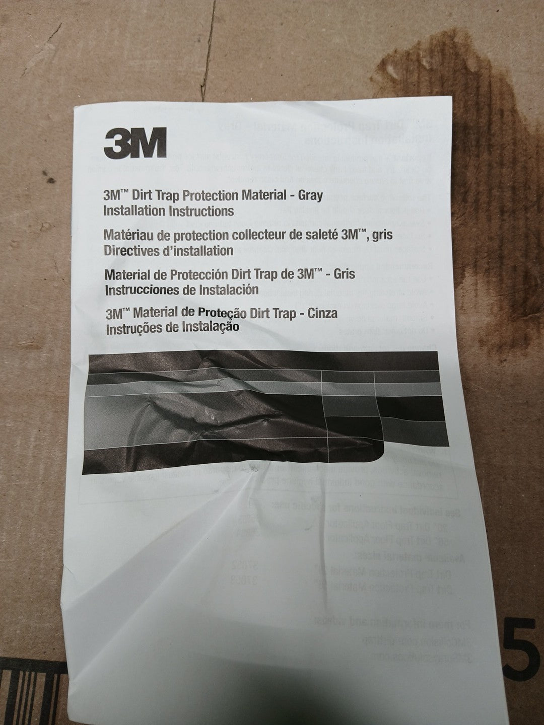 3M Dirt Trap Protection Material 37852, Gray Color, Nonwoven, Overspray...