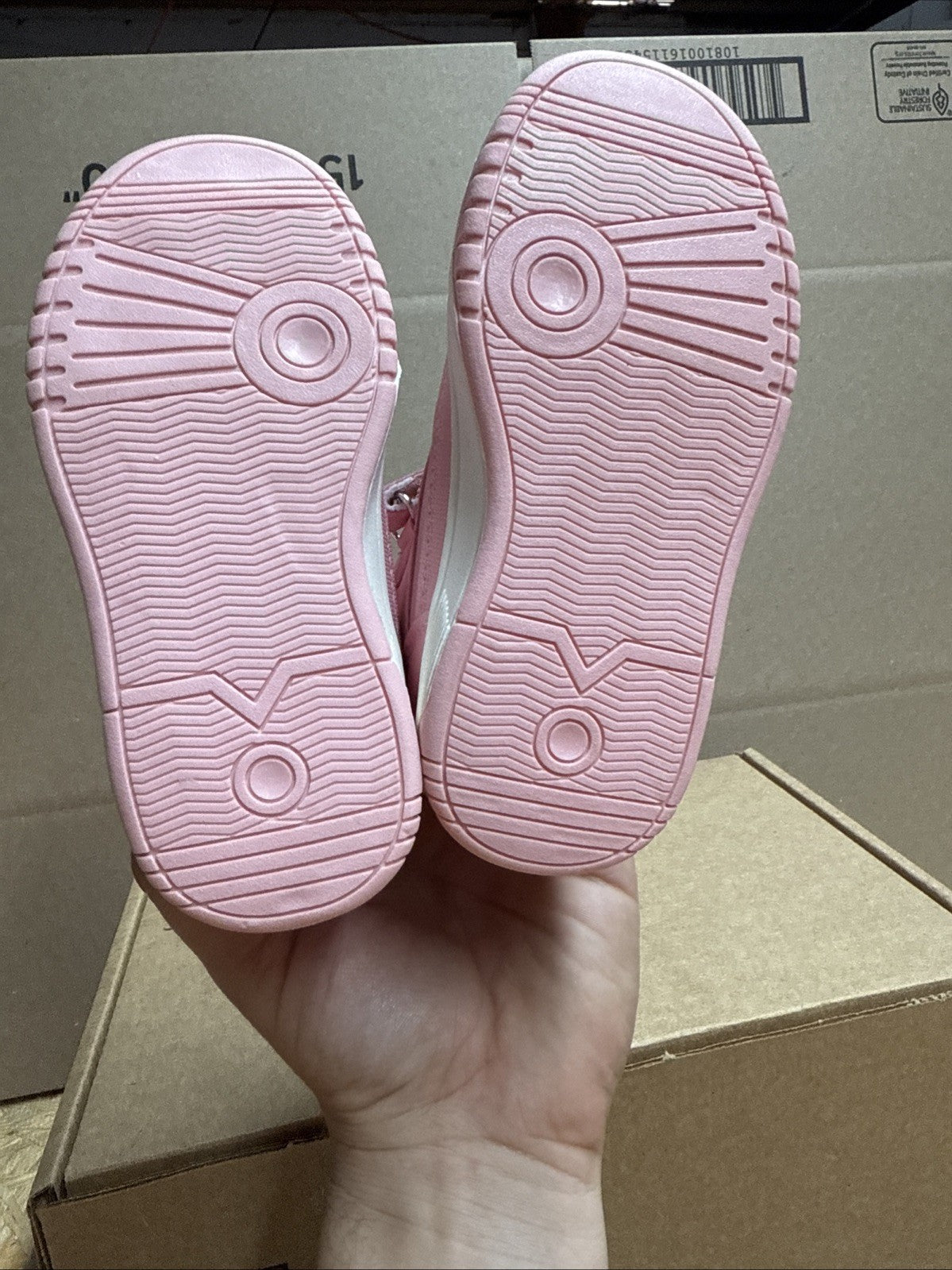 BMCiTYBM Baby Fur Lined Snow Boots pink Strap size 8