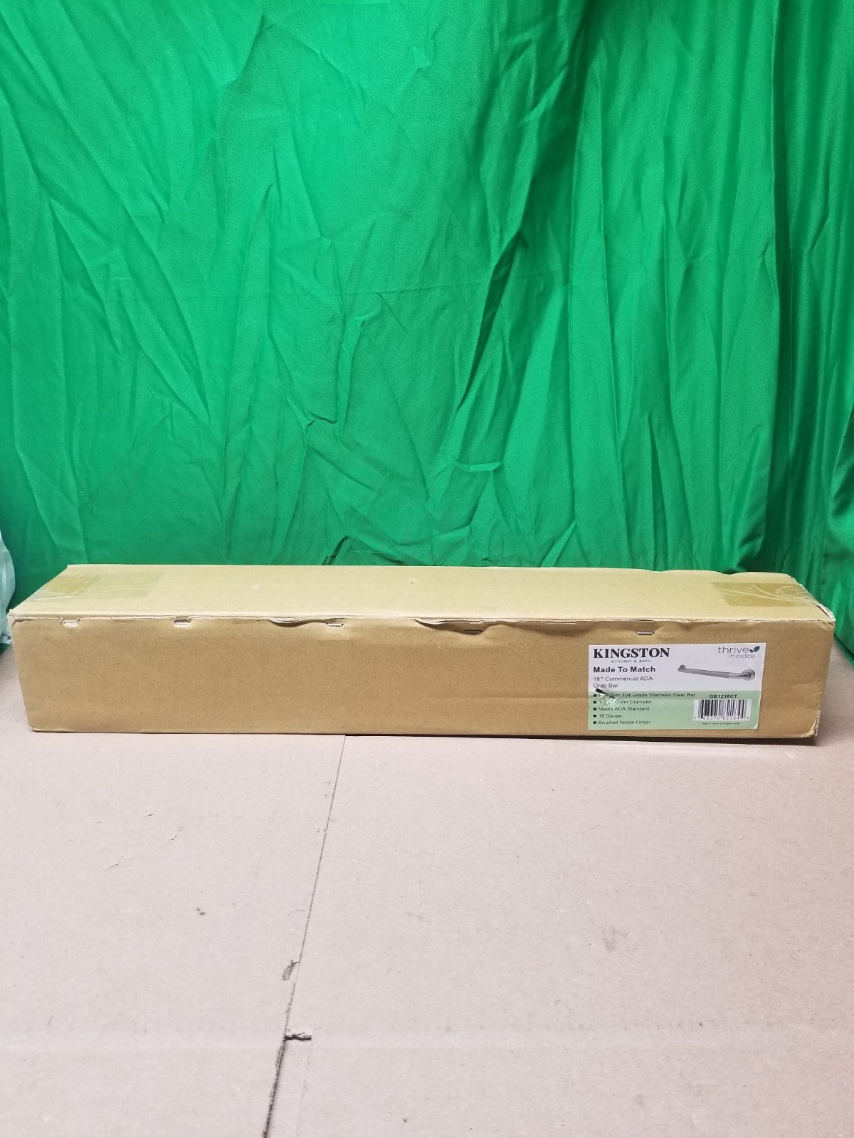 Kingston Brass GB1218C Made To Match 18" Grab Bar - Nickel NEW