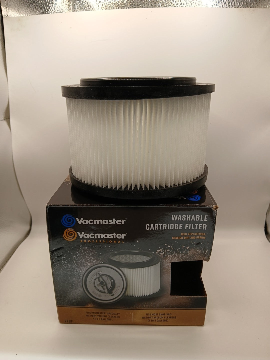 Vacmaster 4-5 Gallon Washable Cartridge Filter - Also fits SHOP-VAC