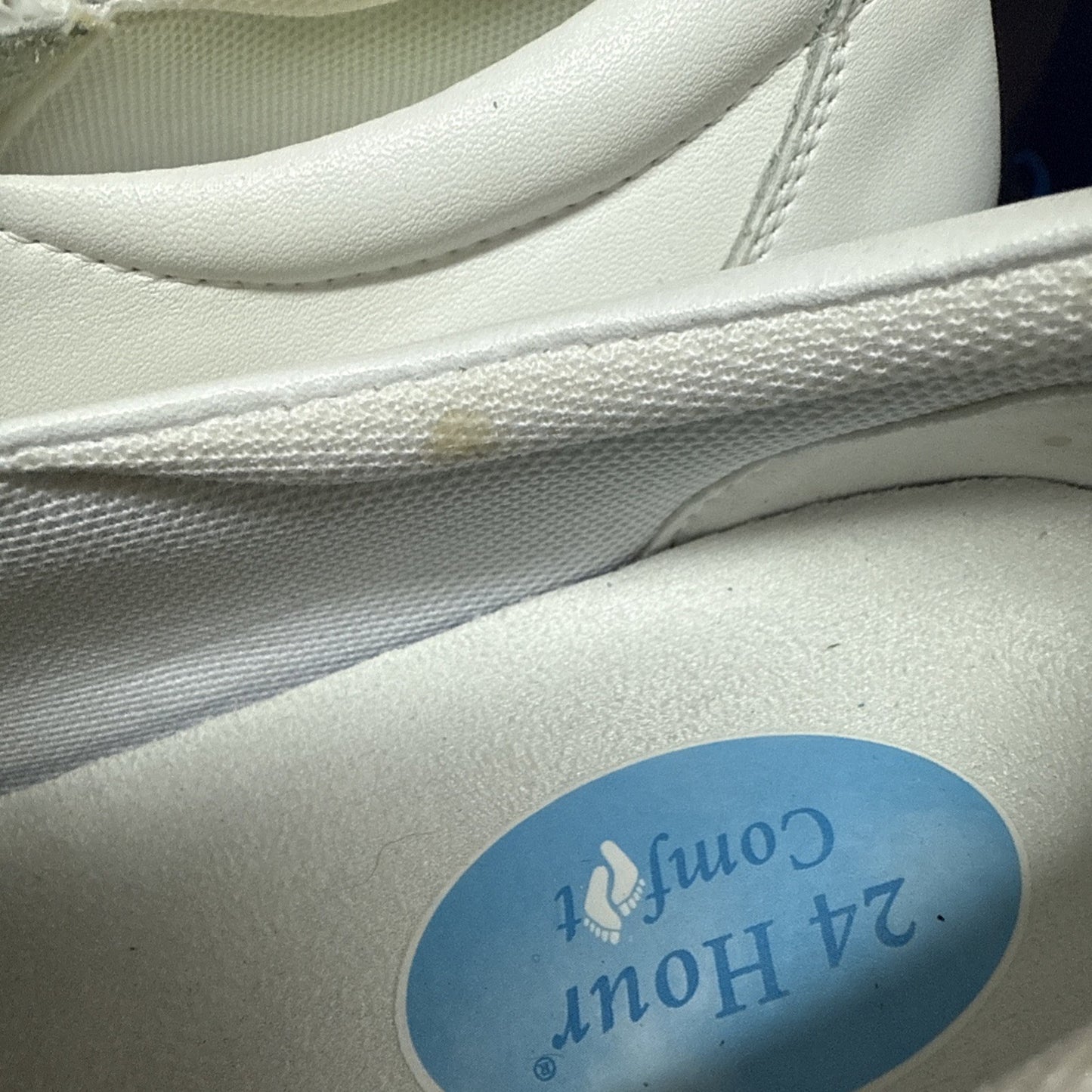 24 HOUR COMFORT Ester Women's 6.5 Wide Width Slip-On Leather Loafers Nurse