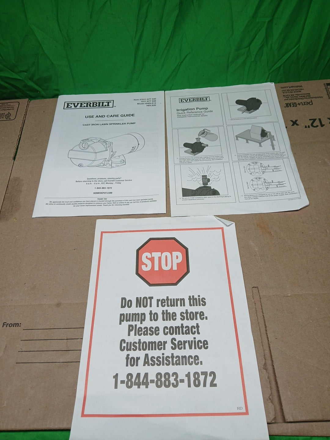 Everbilt 1-1/2 HP Cast Iron Lawn Irrigation Pump Sprinkler Pump NEW OB