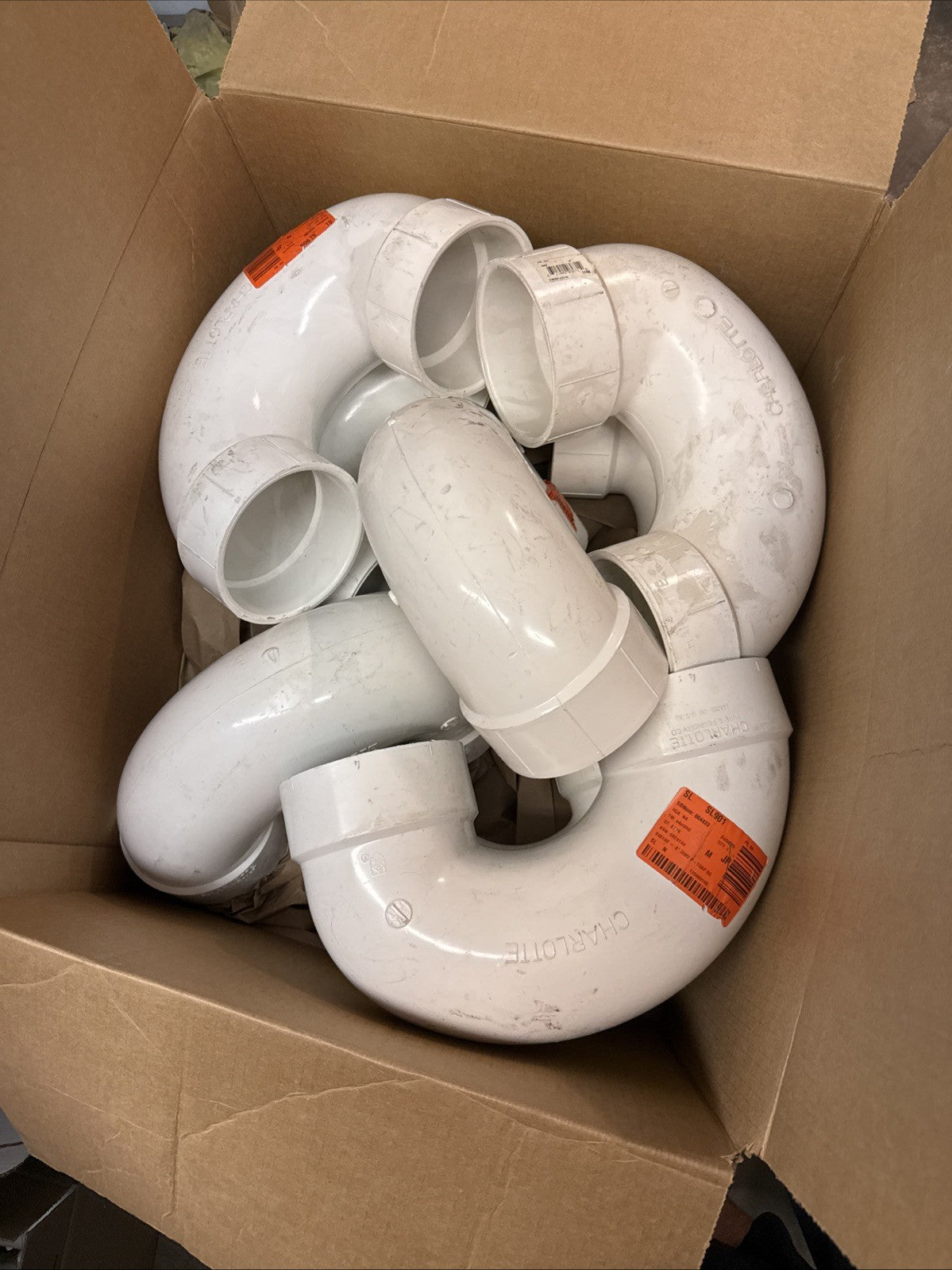 Charlotte Pipe PVC DWV Trap 4" BULK 8 PACK