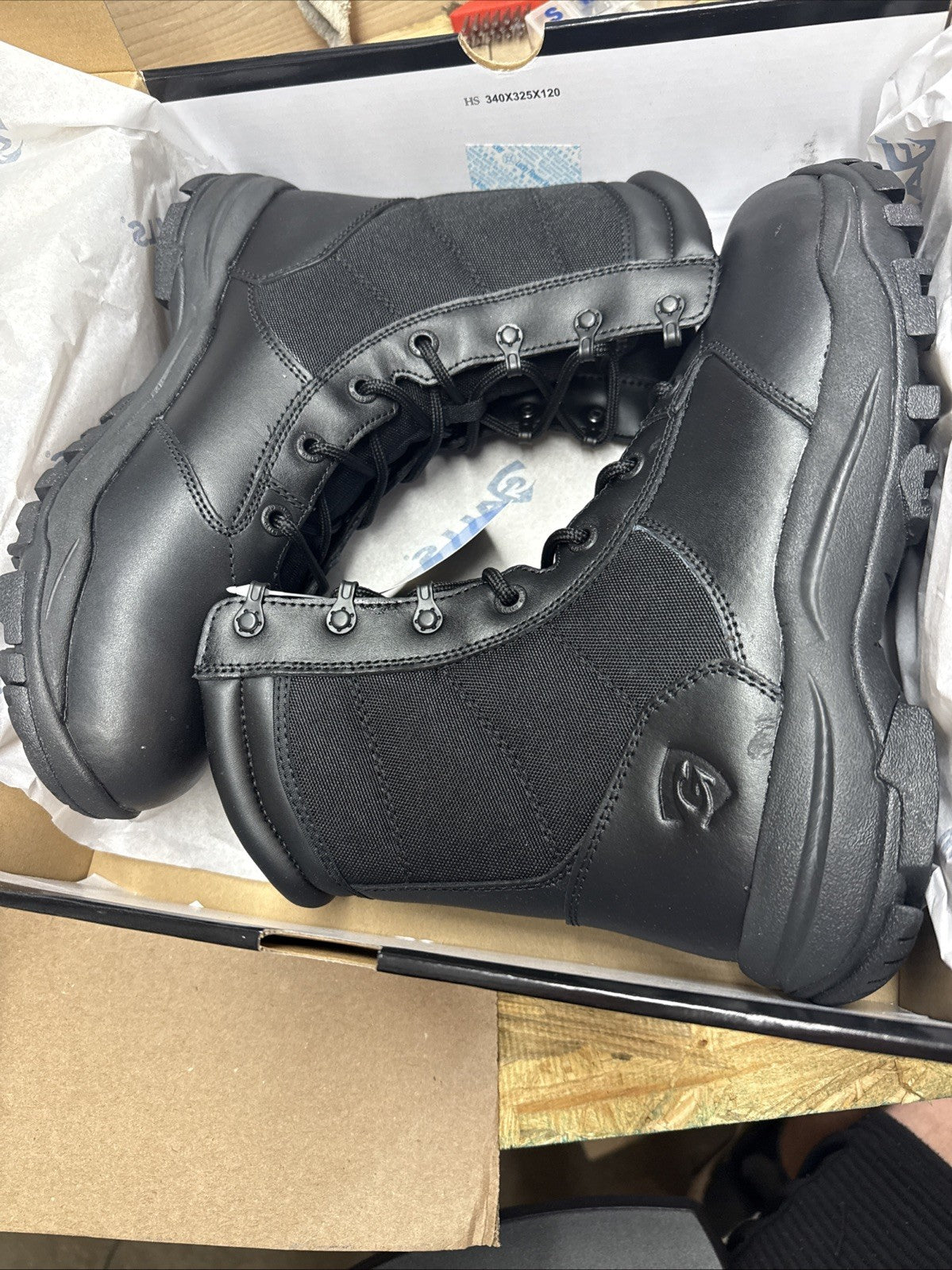 Galls 8" Duty Work Boots Men's Sz 10M Black Leather Soft Toe Tactical Lace Up