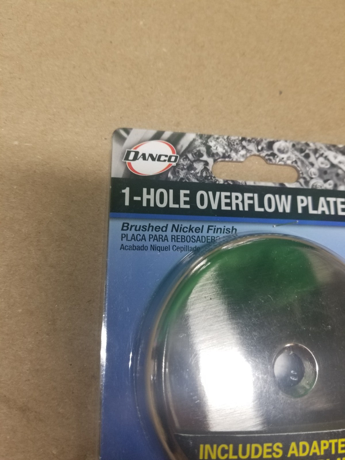 LOT OF 3 DANCO 89235 SINGLE HOLE BATHTUB DRAIN OVERFLOW PLATE IN BRUSHED NICKEL