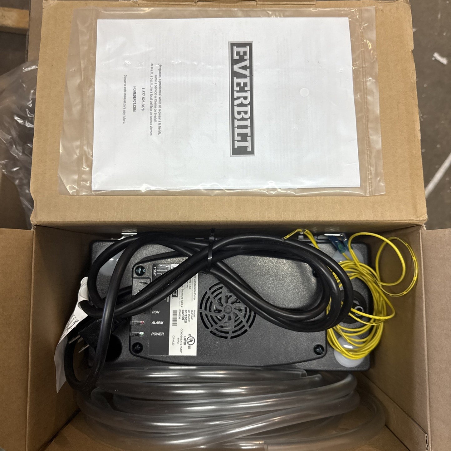 Everbilt 120-Volt Condensate Pump w/Hose EB-PUMP-T HVAC Pump - Open Box