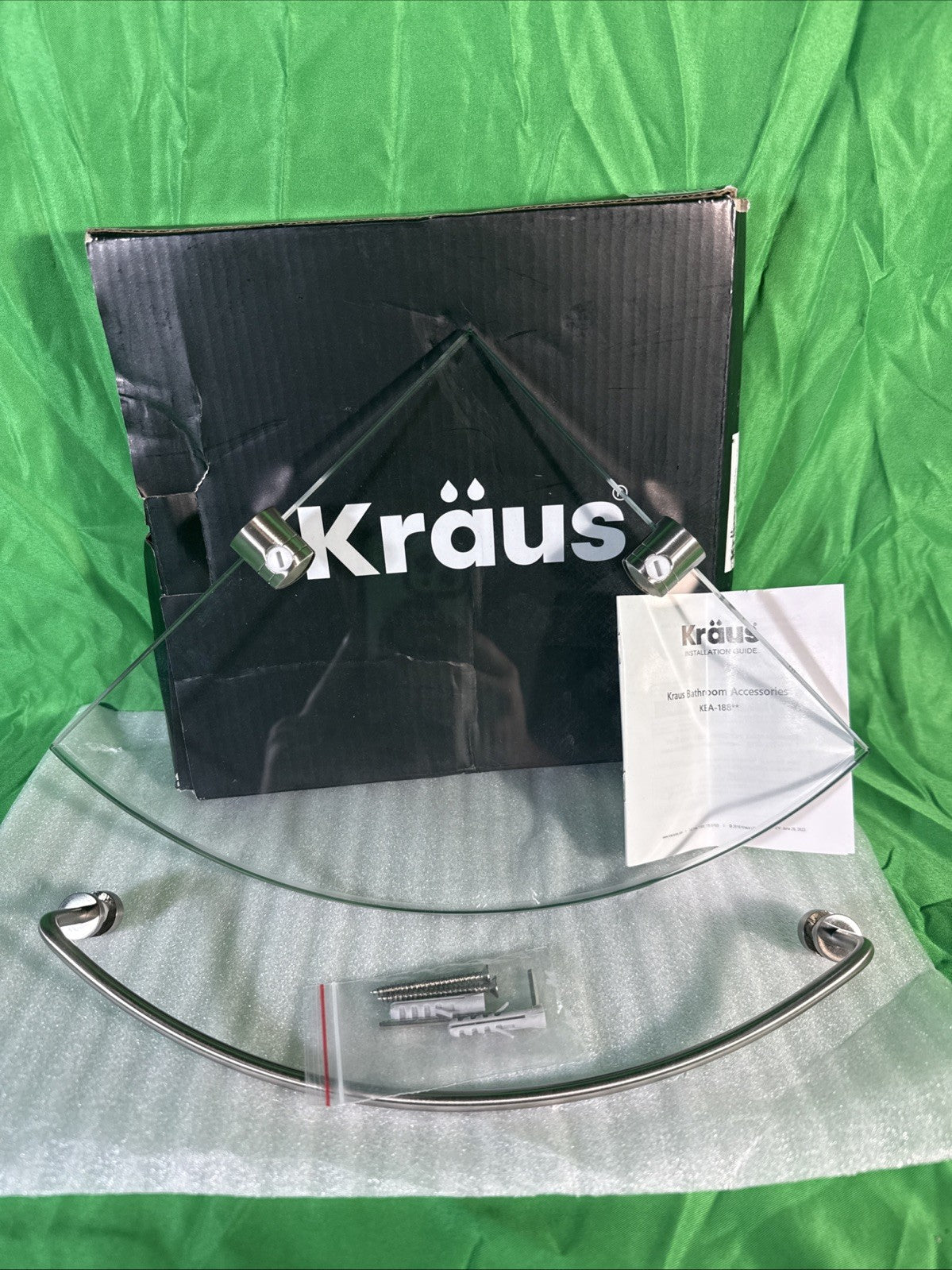 Kraus KEA-18846 Elie 9" Glass Bathroom Shelf