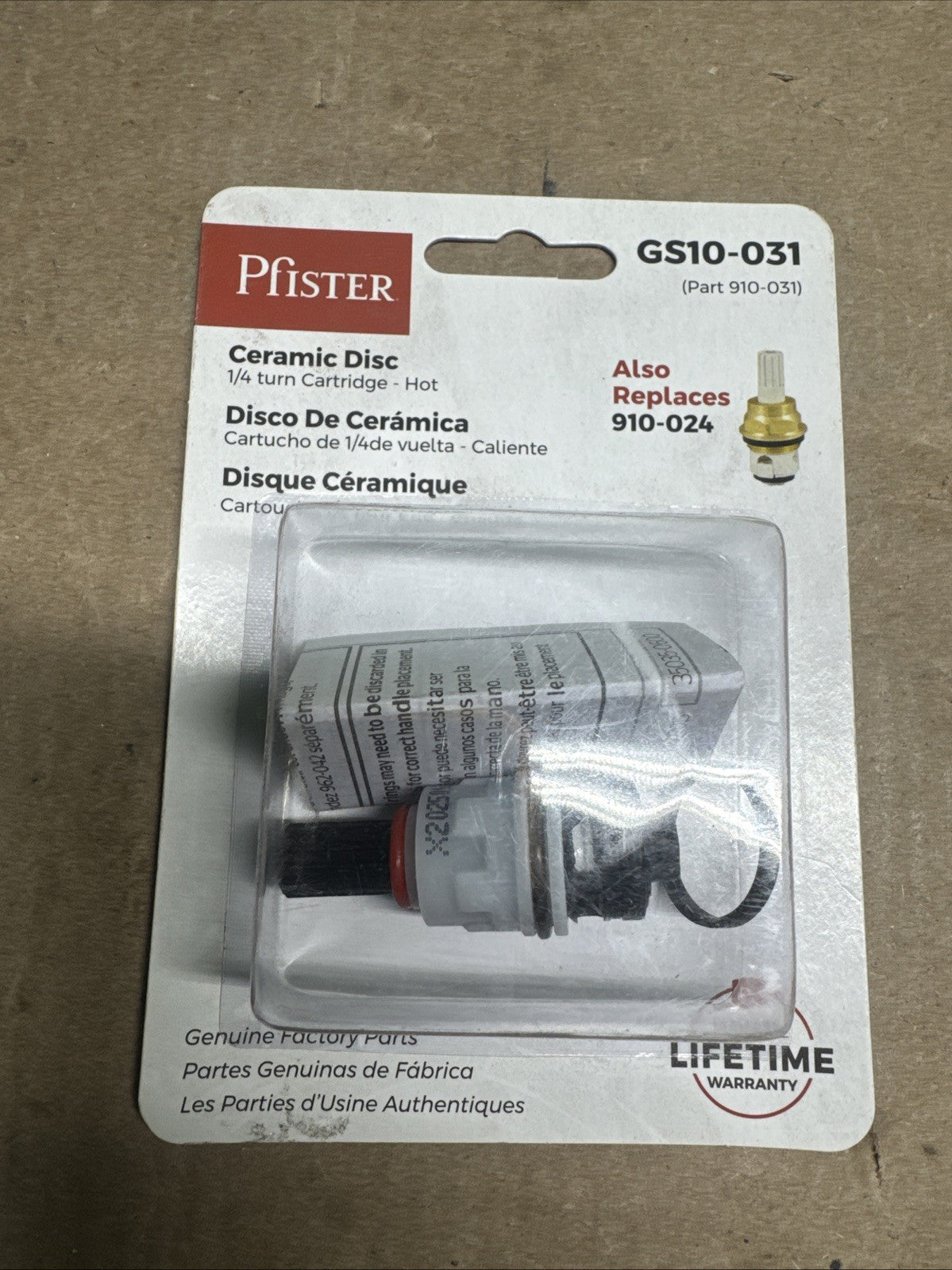 LOT OF 3 Pfister Hot Faucet Cartridge