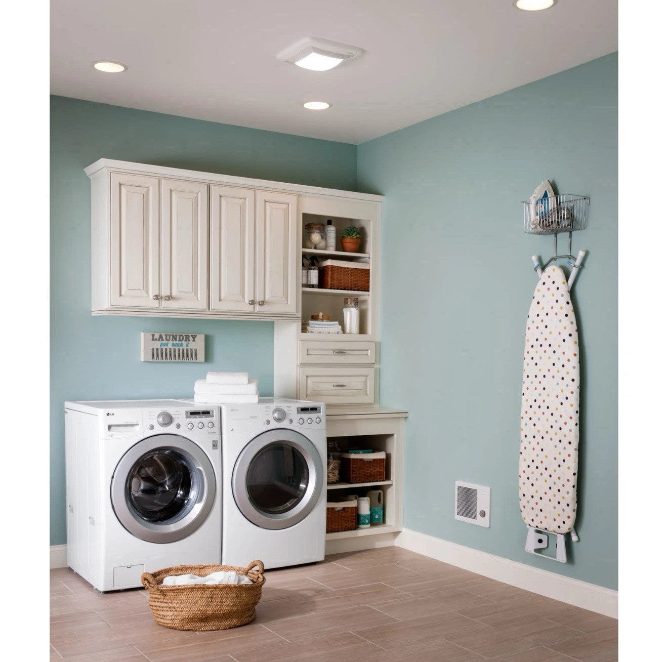 Broan QT130LE 130 CFM 1.5 Sone Ceiling Mounted Bathroom Exhaust - White.