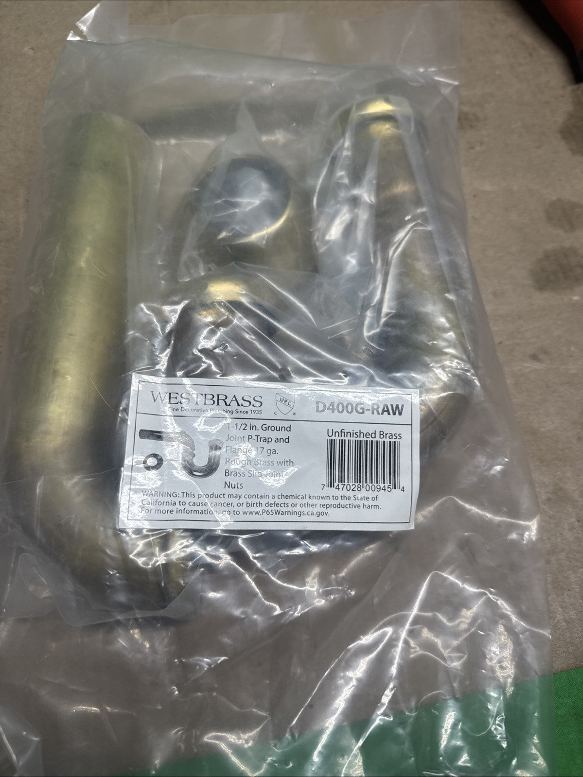 D400graw 11/2" 17 Ga. Tubular Ground Joint Ptrap With Bell Flange Unfinish