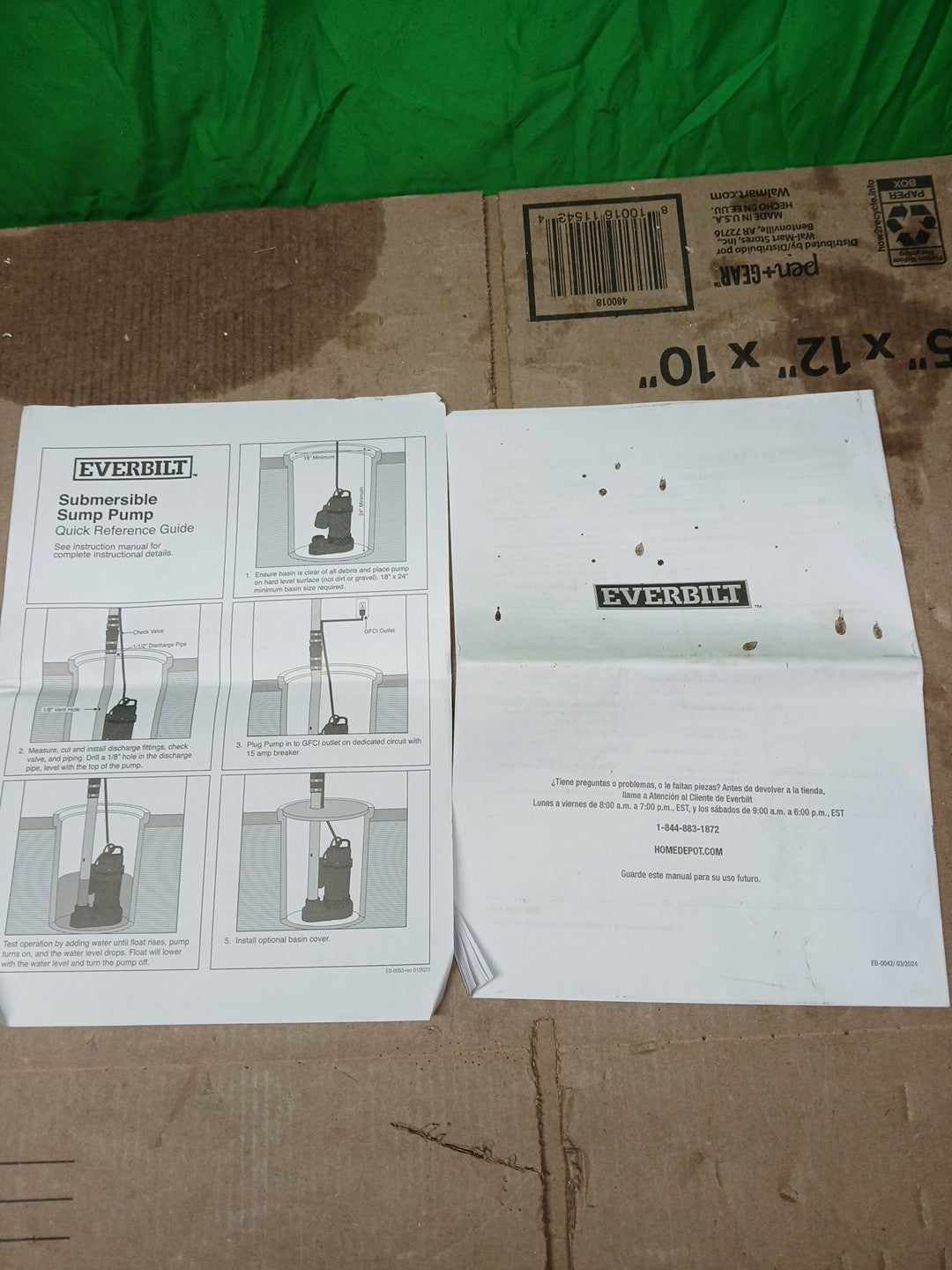 Everbilt 1/2 HP Corrosion Resistant Aluminum Sump Pump w/ Teather Float Switch/