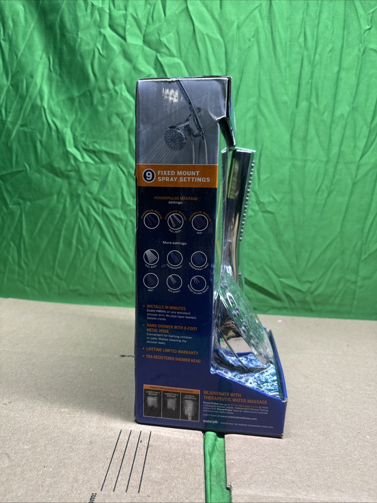 12-spray 5 in. High PressureDual Shower Head and Handheld Shower Head in Chrome