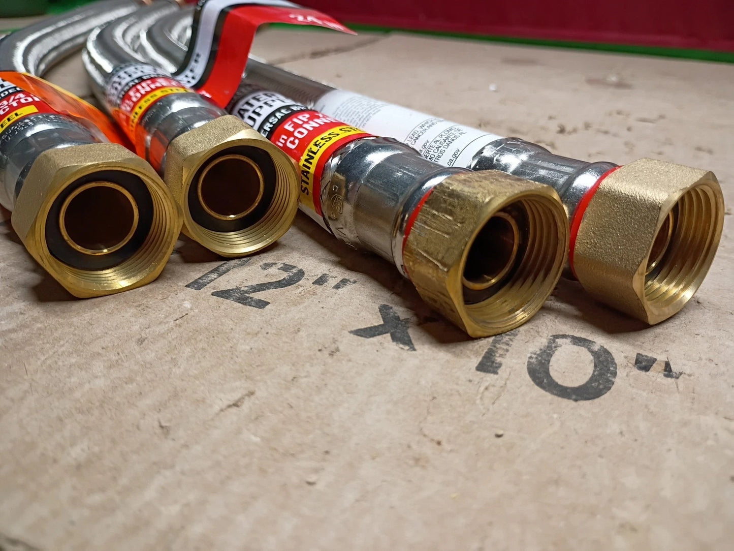 4pk Everbilt 3/4" FIP x 3/4" FIP x 24" Stainless Steel Water Heater Connector