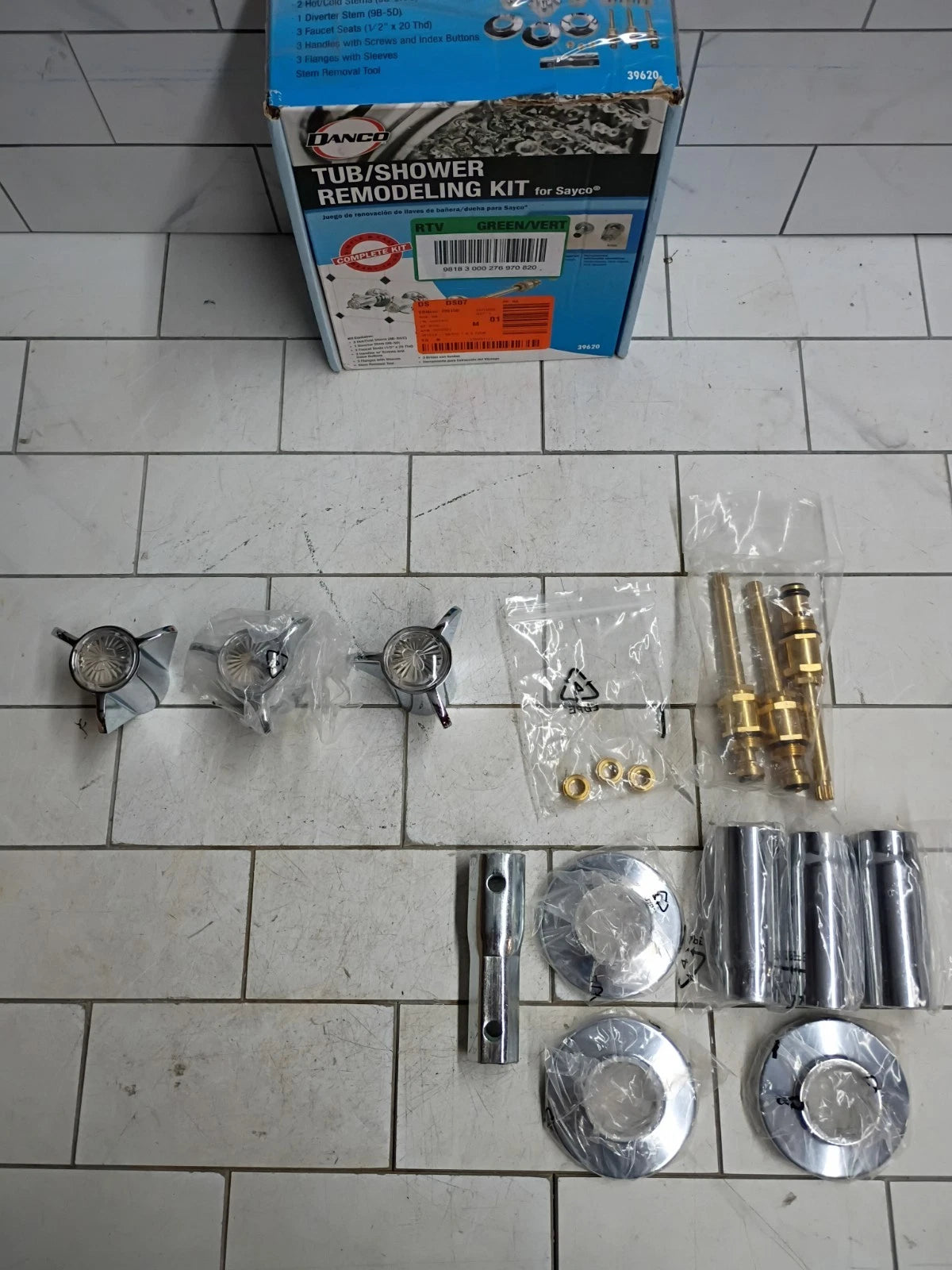 Danco 39620 Tub & Shower Trim Kit for Sayco Faucets 3-Handle Chrome Open Box.