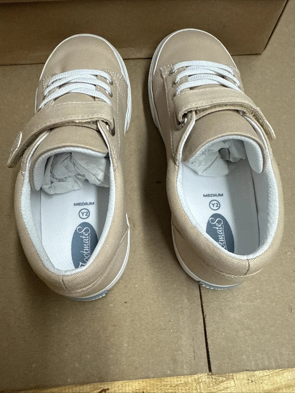 Footmates Youth 2M Jordan Strap Canvas Flats Tennis Sneakers