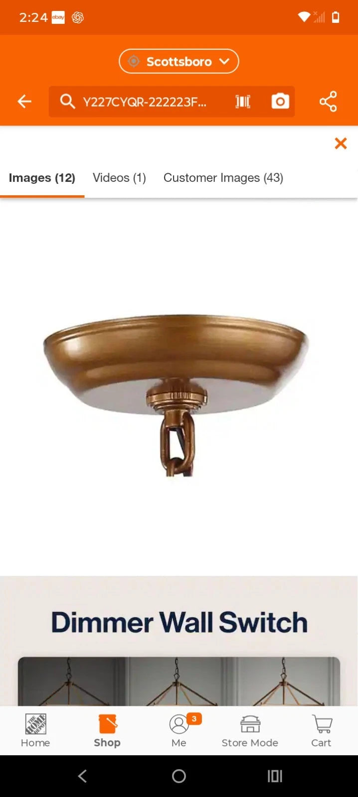 Pagoda 16 in. 4-Bulb Antique Gold Lantern Metal LED Pendant Open Box