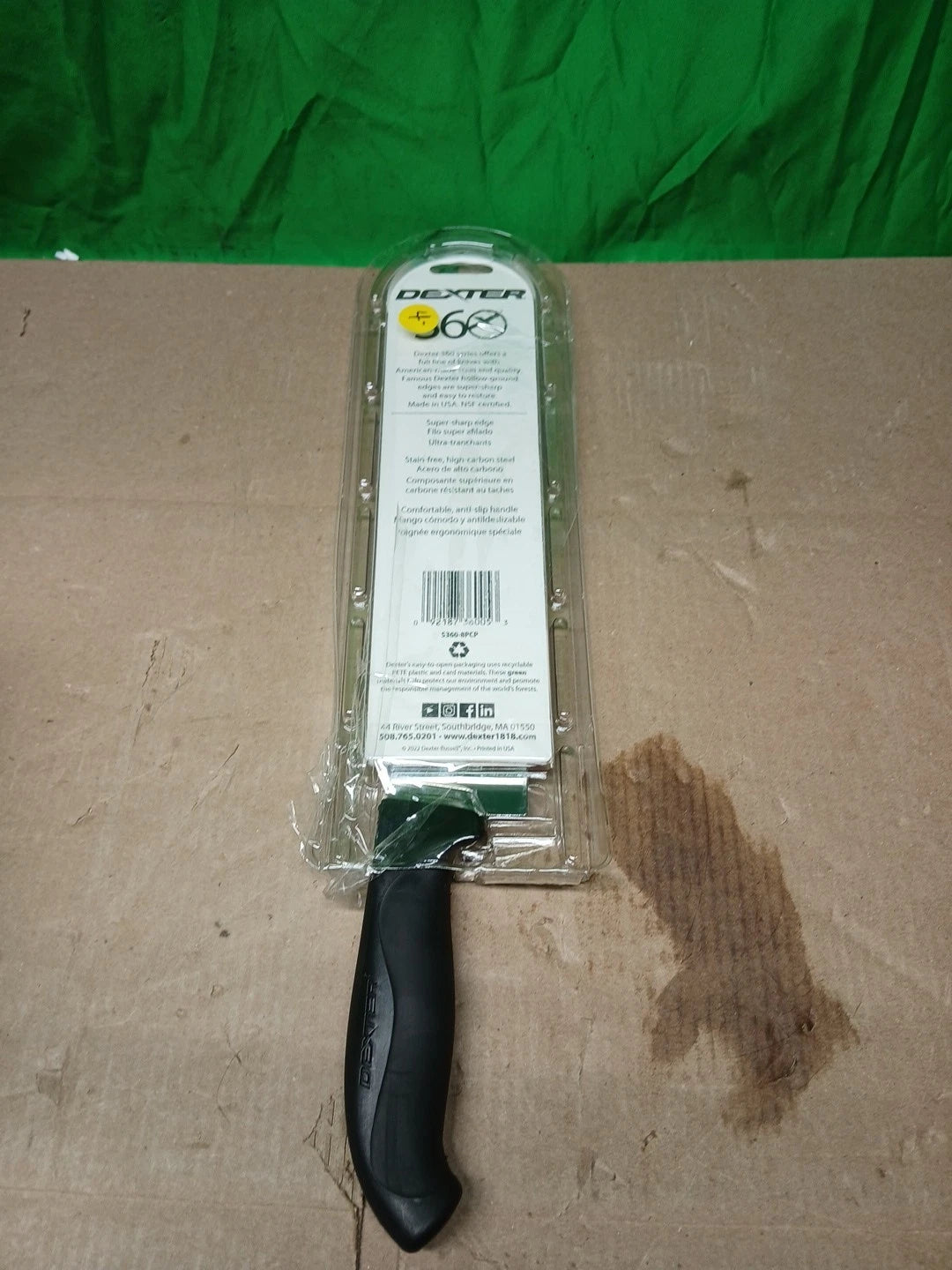 Russell Cutlery Dexter 36x S360-8PCP 360 Series Black 8 Cooks Knife S360-8