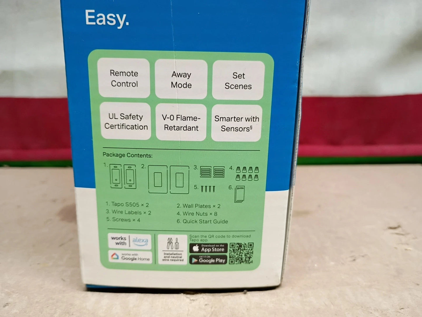 2 Pack- Tapo S505, Single Pole Smart Wi-Fi Light Switch, Voice Control, OB