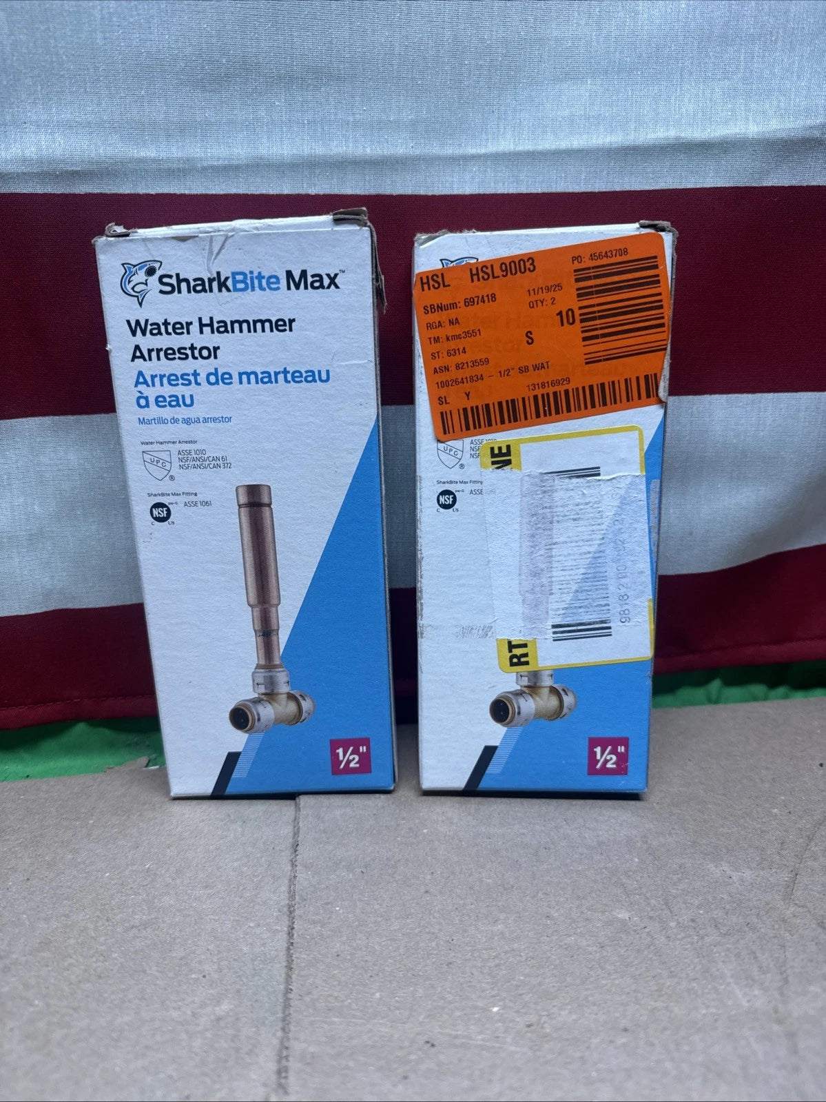 2PK SharkBite MAX 1/2 in Residential Water Hammer Arrestor Quick Push to Connect