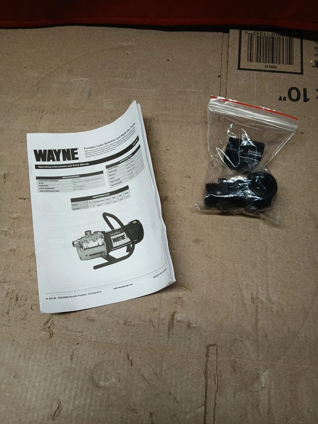 Wayne PLS100 14.1 GPM 60 PSI 120V Stainless Steel Portable Sprinkling Pump 1 HP.