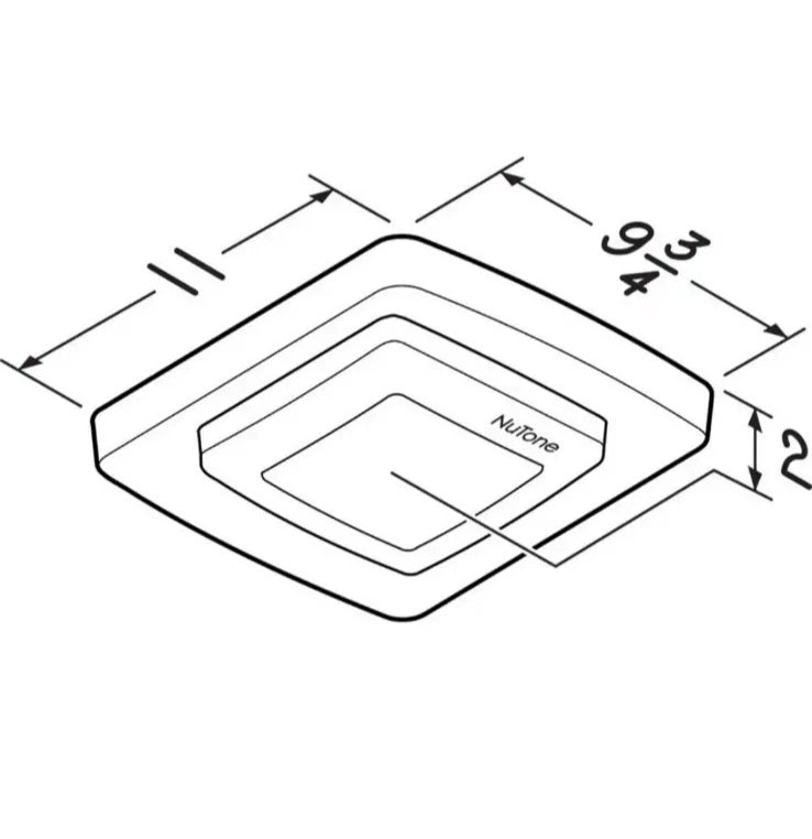 Broan NuTone Bathroom Fan Replacement Cover with Light FG500N in White