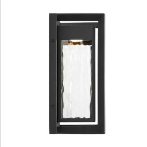 Studio Urbandale Small 1-light Textured Black Outdoor Integrated LED Wall OB