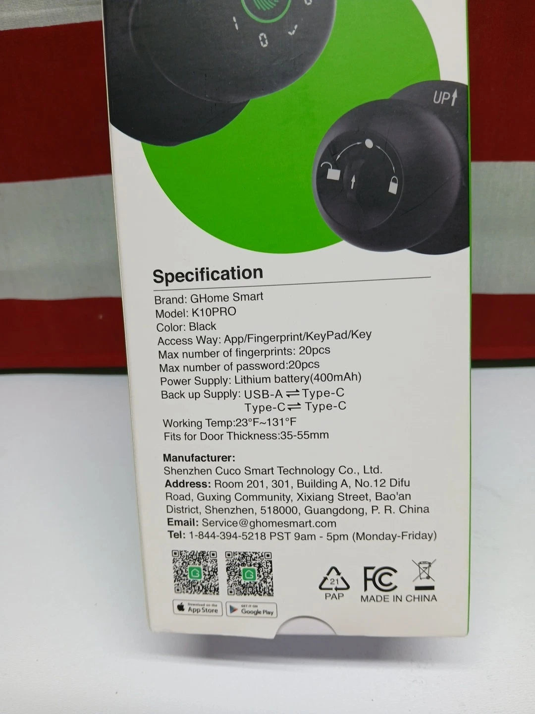 GHome 4 in 1 Smart Door Knob with Keypad K10PRO