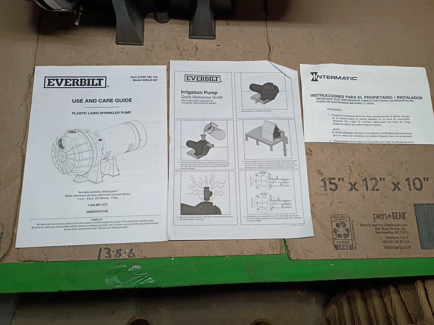 Everbilt HDLS15P Lawn Irrigation Pump Plastic 1-1/2HP 52-GPM, OPEN BOX