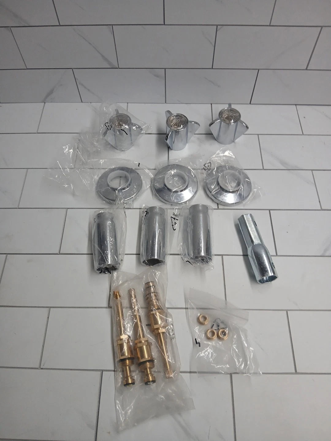 Danco 39620 Tub/Shower 3-Handle Remodeling Trim Kit in Chrome for Sayco