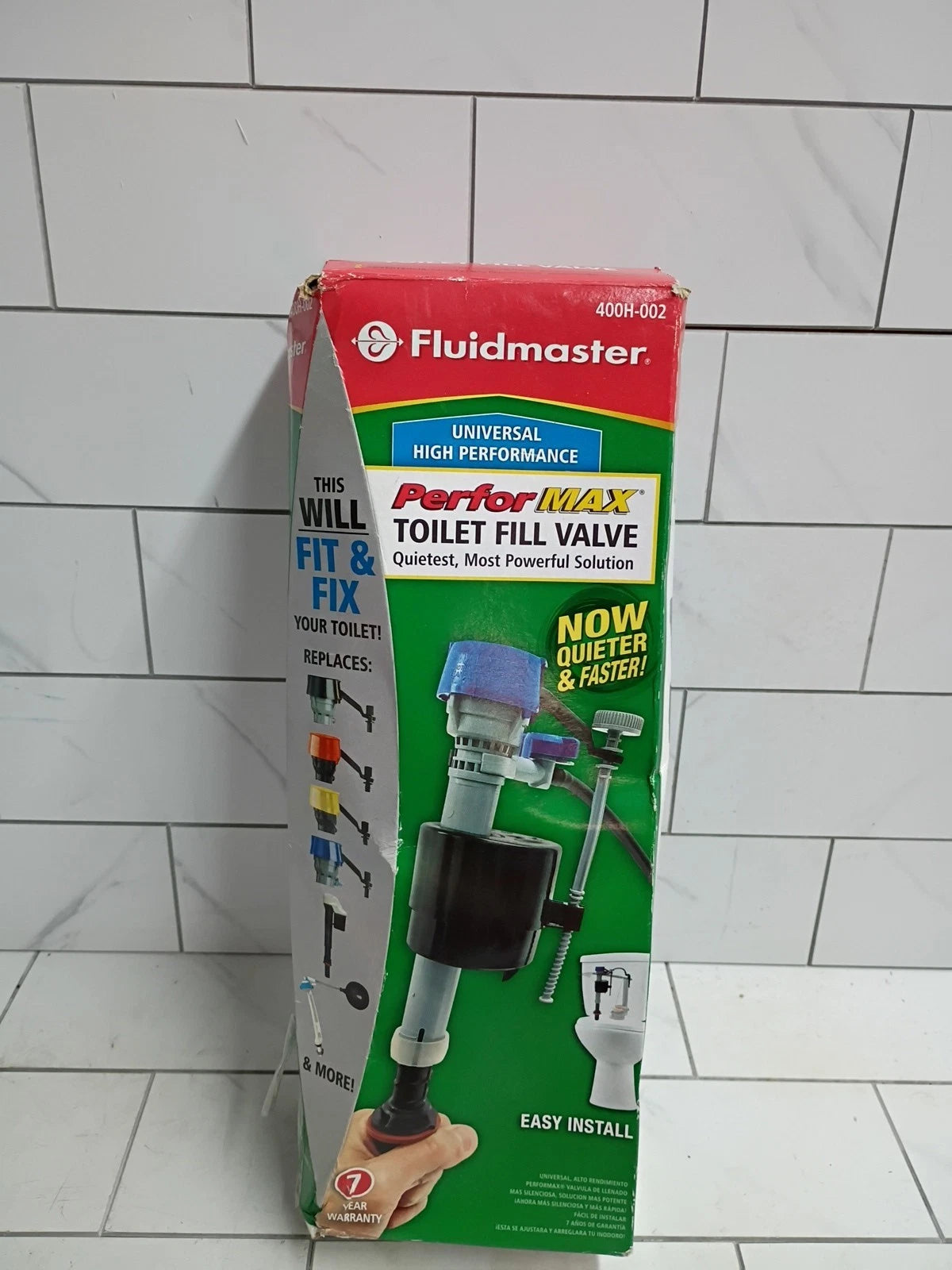 LOT OF 8 Fluidmaster 400H-002 Performax Universal Toilet Fill Valve. Open Box