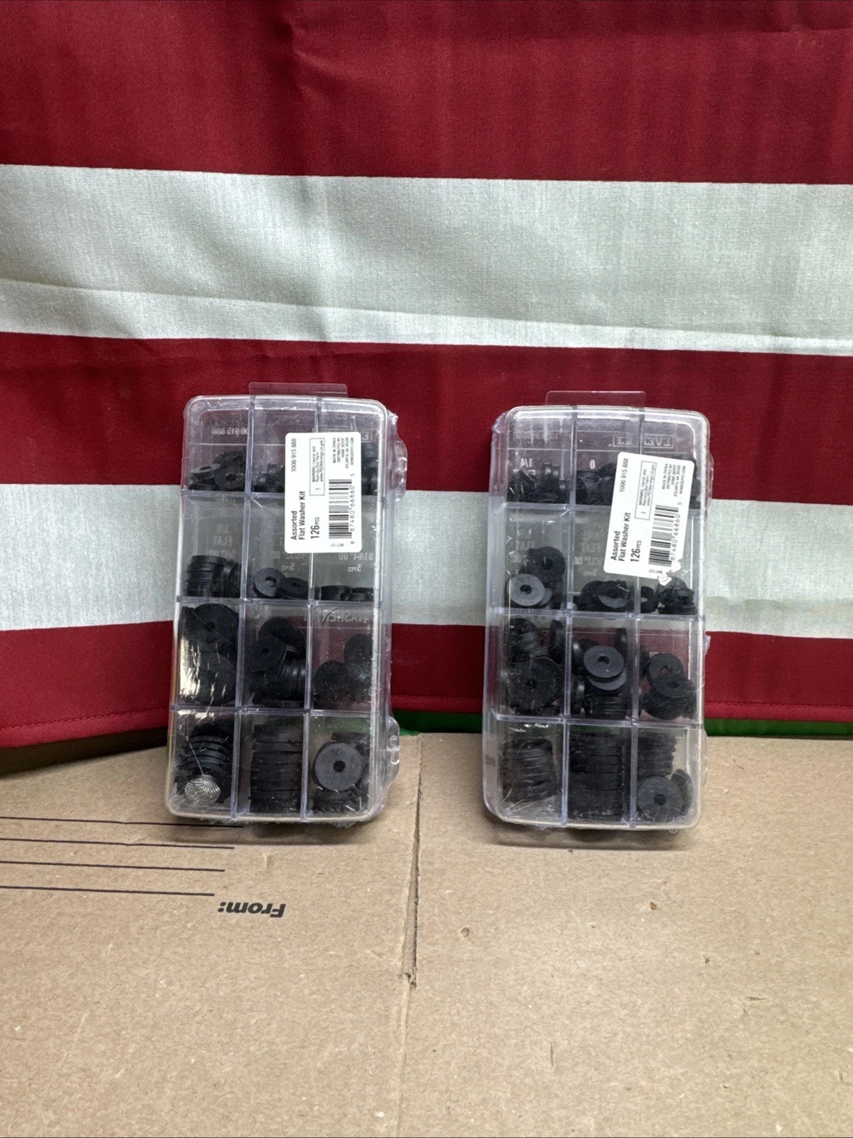 2PK Everbilt Flat Rubber Washer Pro Assortment Kit (126-Pieces)
