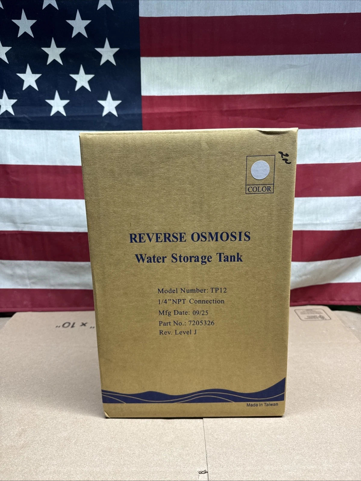NOB Reverse Osmosis Water Storage Tank TP-12 . 1/4" NPT Connection 7205326