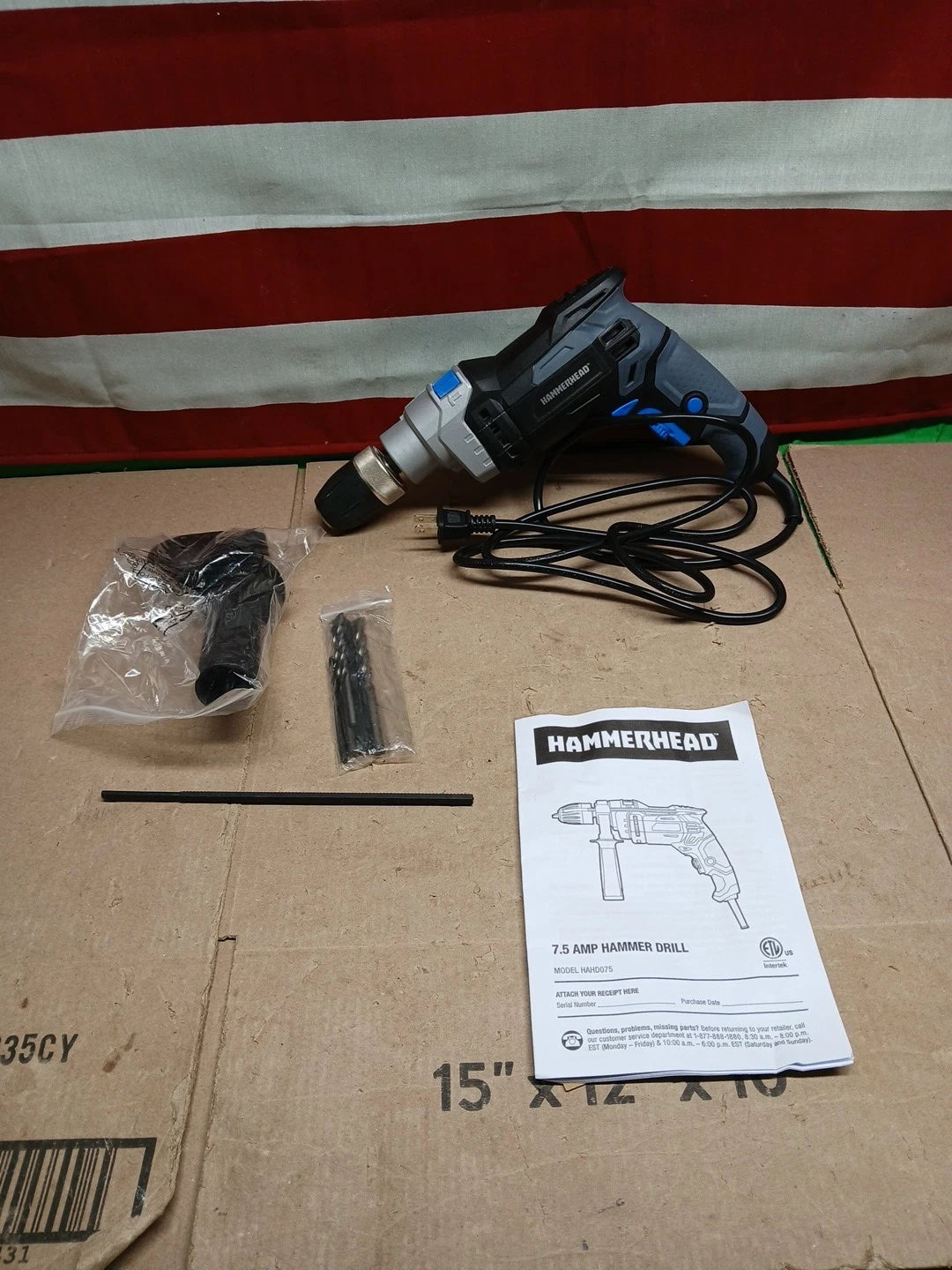 Hammerhead 7.5-Amp 1/2 Inch Variable Speed Hammer Drill HAHD075
