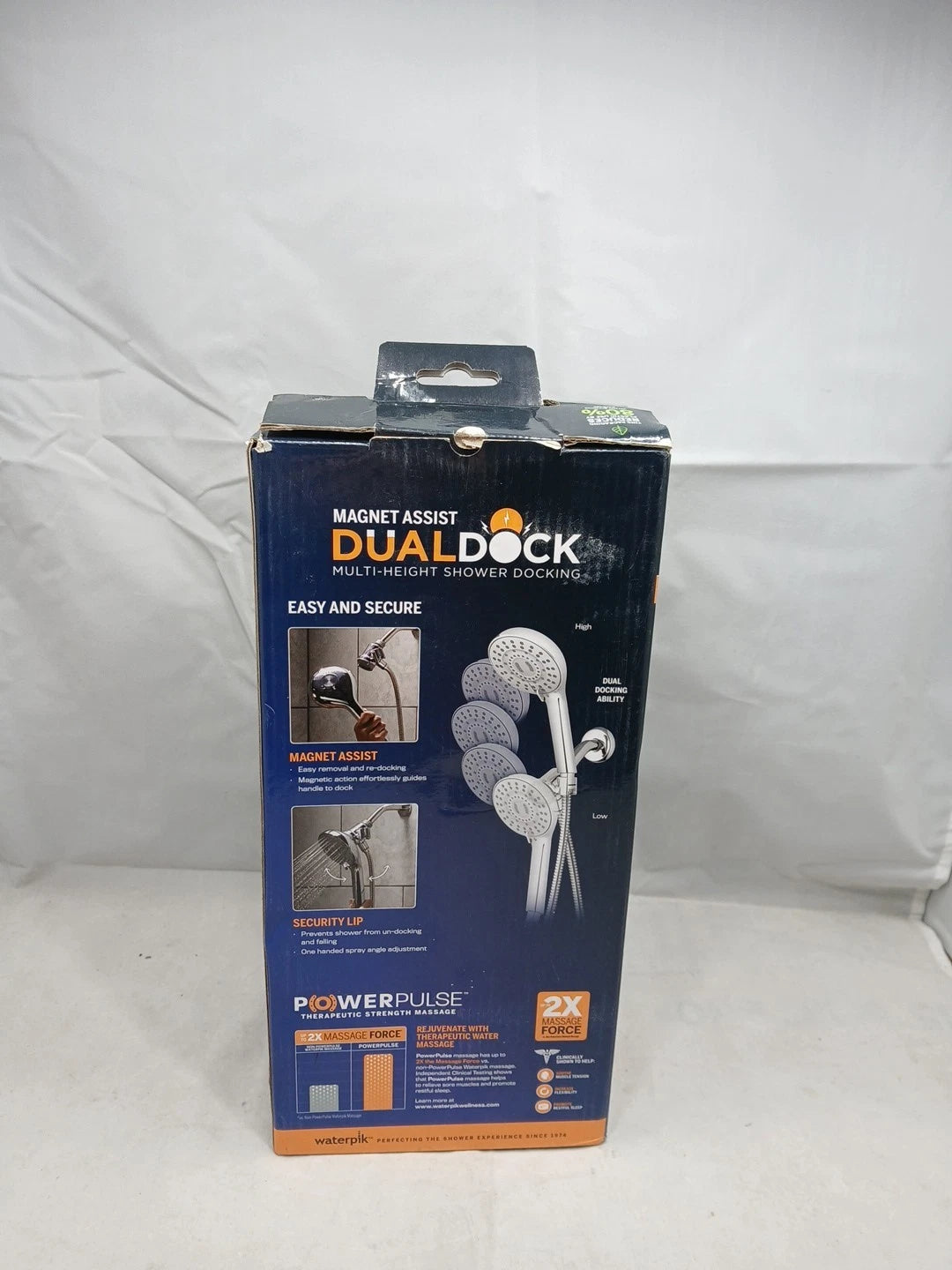Waterpik 8-Spray Wall Mount Magnet Multi Height Handheld Shower Head 1.8 GPM
