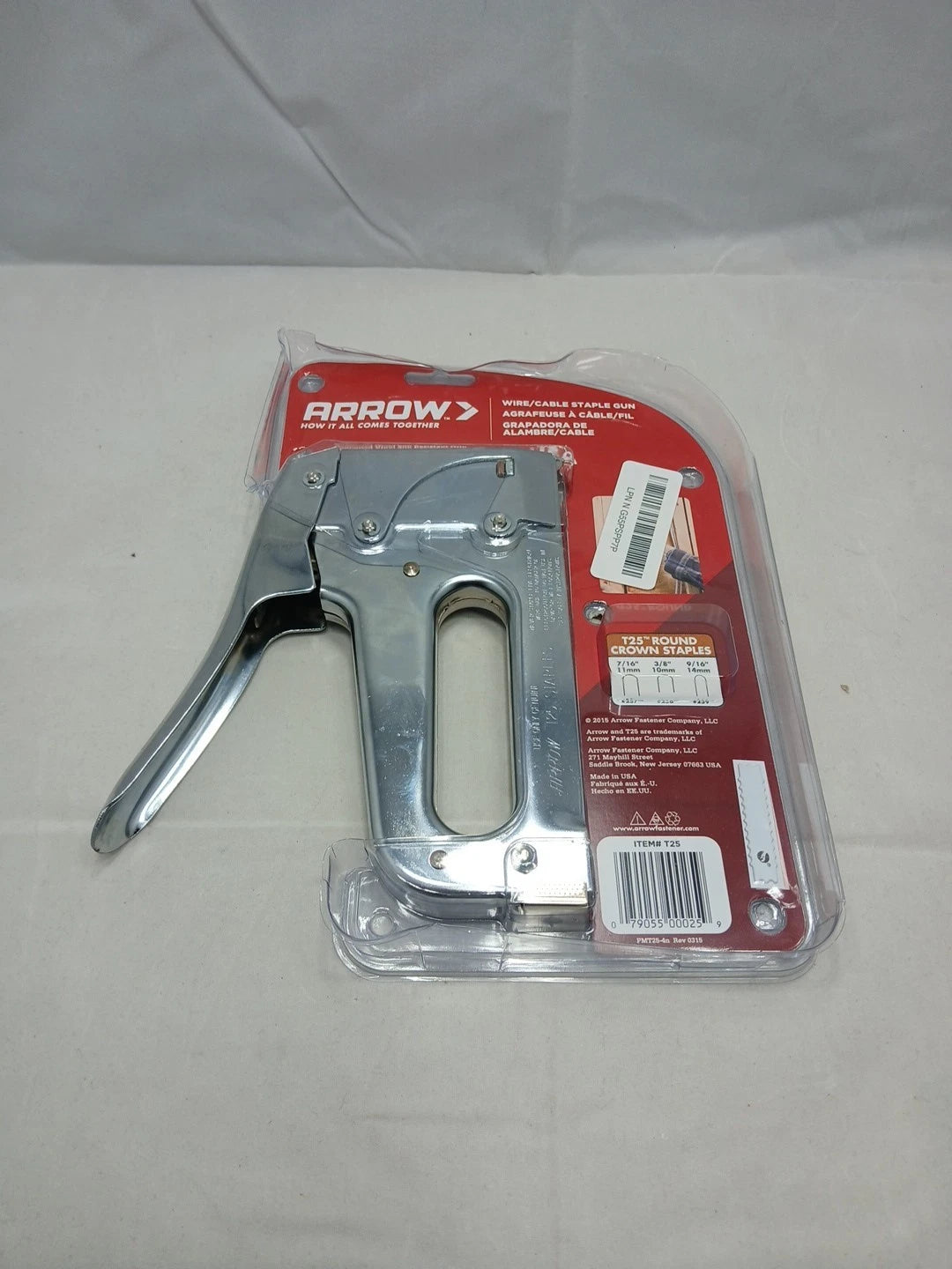 Arrow Heavy Duty Staple Gun For Low Voltage Cables And Wires Up To 1/4" T25 New