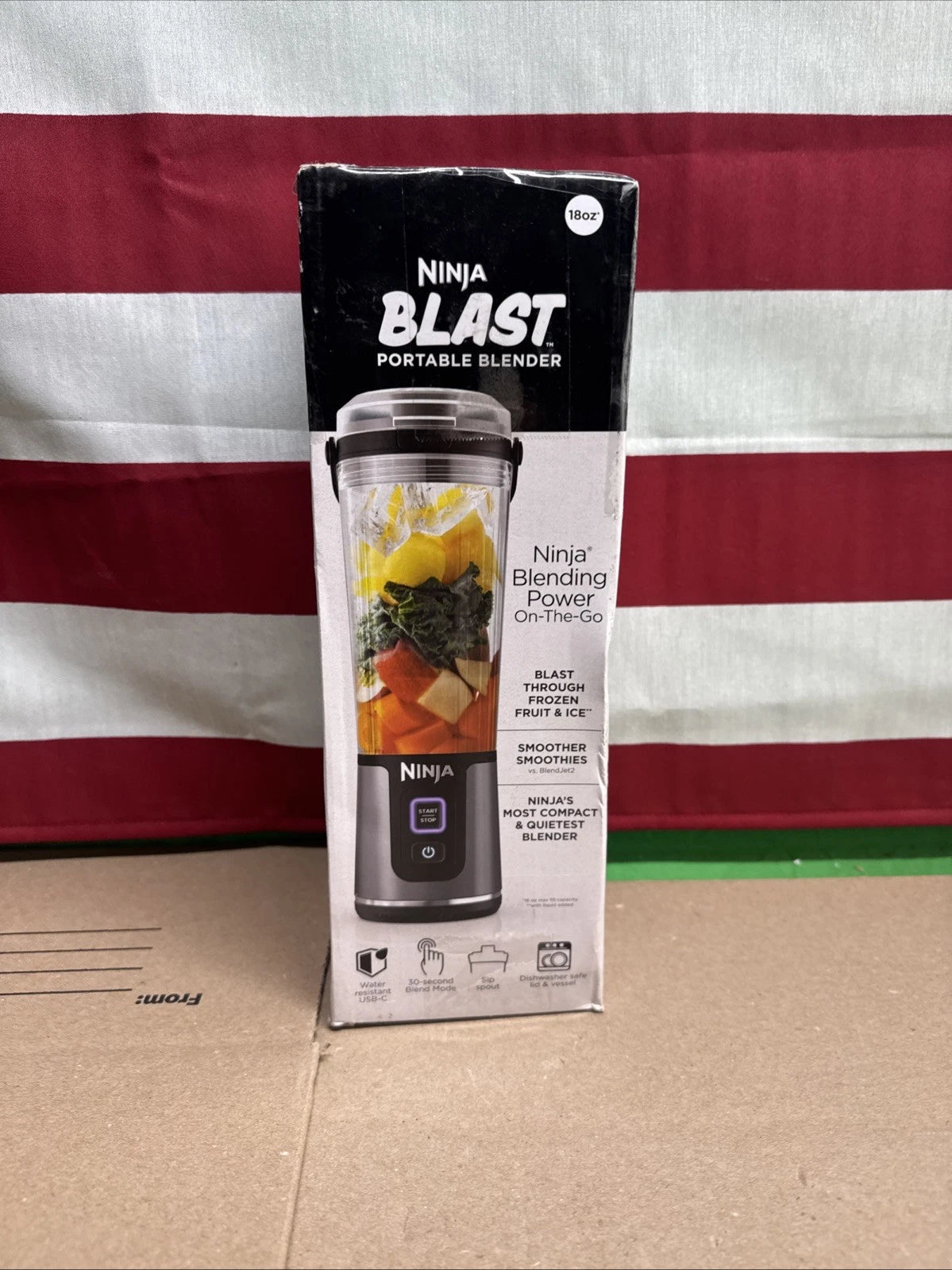 Ninja - Blast 18 oz. Portable Blender, Leak-proof Lid, Easy To Carry
