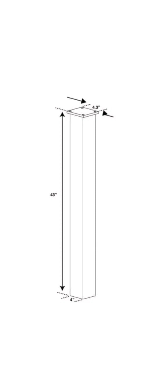 Mail Boss In-Ground Post Galvanized Steel Bronze Color Mounting Fits Over 4x4 OB