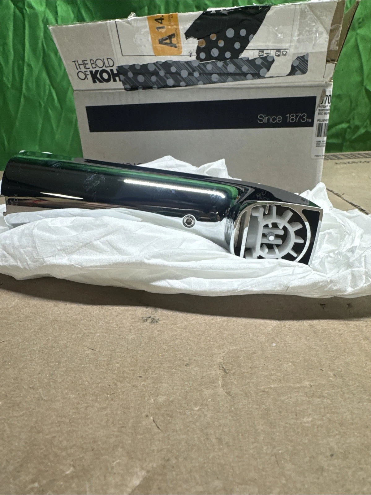Kohler K-97089-CP Pitch Wall-Mount 6" Bath Spout w/ Diverter, Polished Chrome