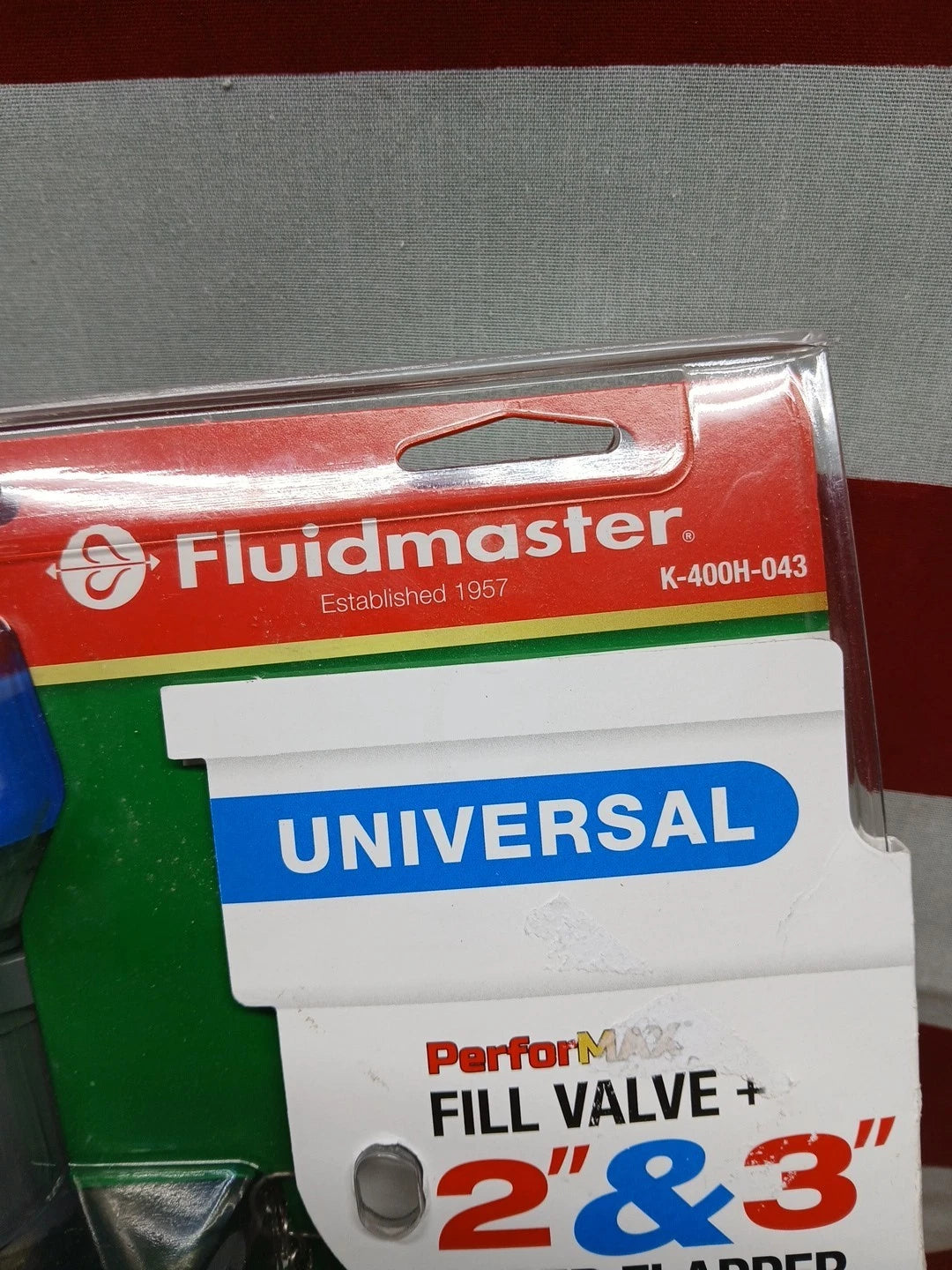 2 Pk Fluidmaster Fill Valve + 2” & 3” Super Flapper Kit K-400H-043