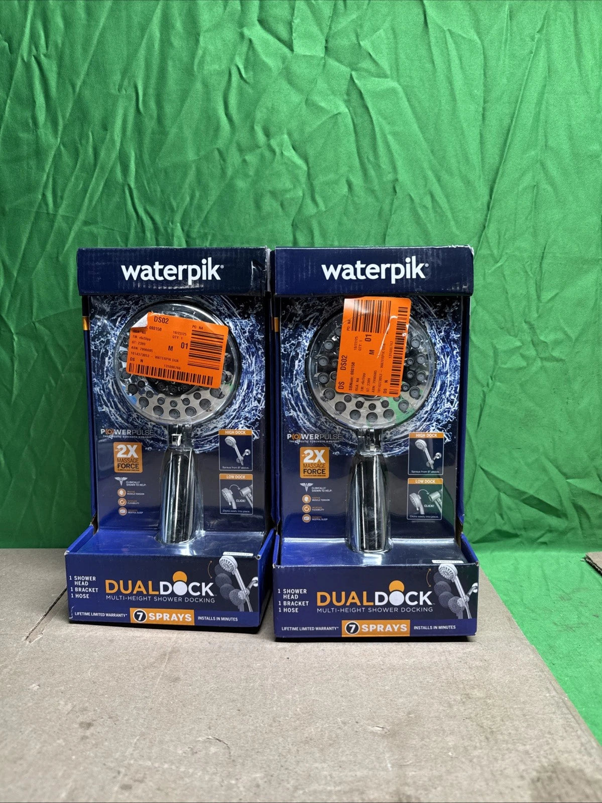 NEW Dualdock Multi-height 7spray wallmount handheld showerhead