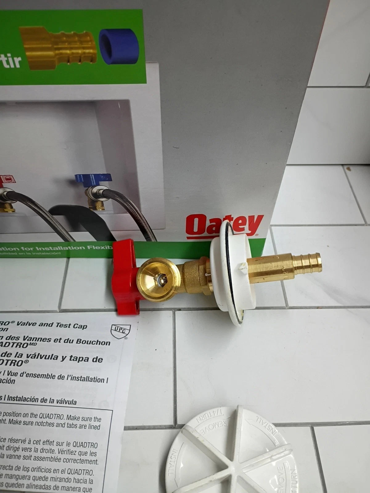 2 Pack Oatey Quadtro 38528 Washing Machine Outlet Box 1/4" Turn x 2" Hub OB