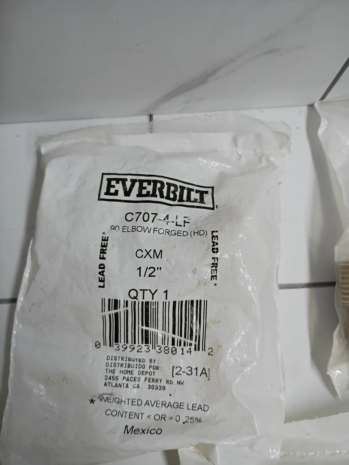5PK EVERBILT C707-4-LF 90° Elbow Forged (HD) CXM 1/2" 039923380142 NEW Sealed OB