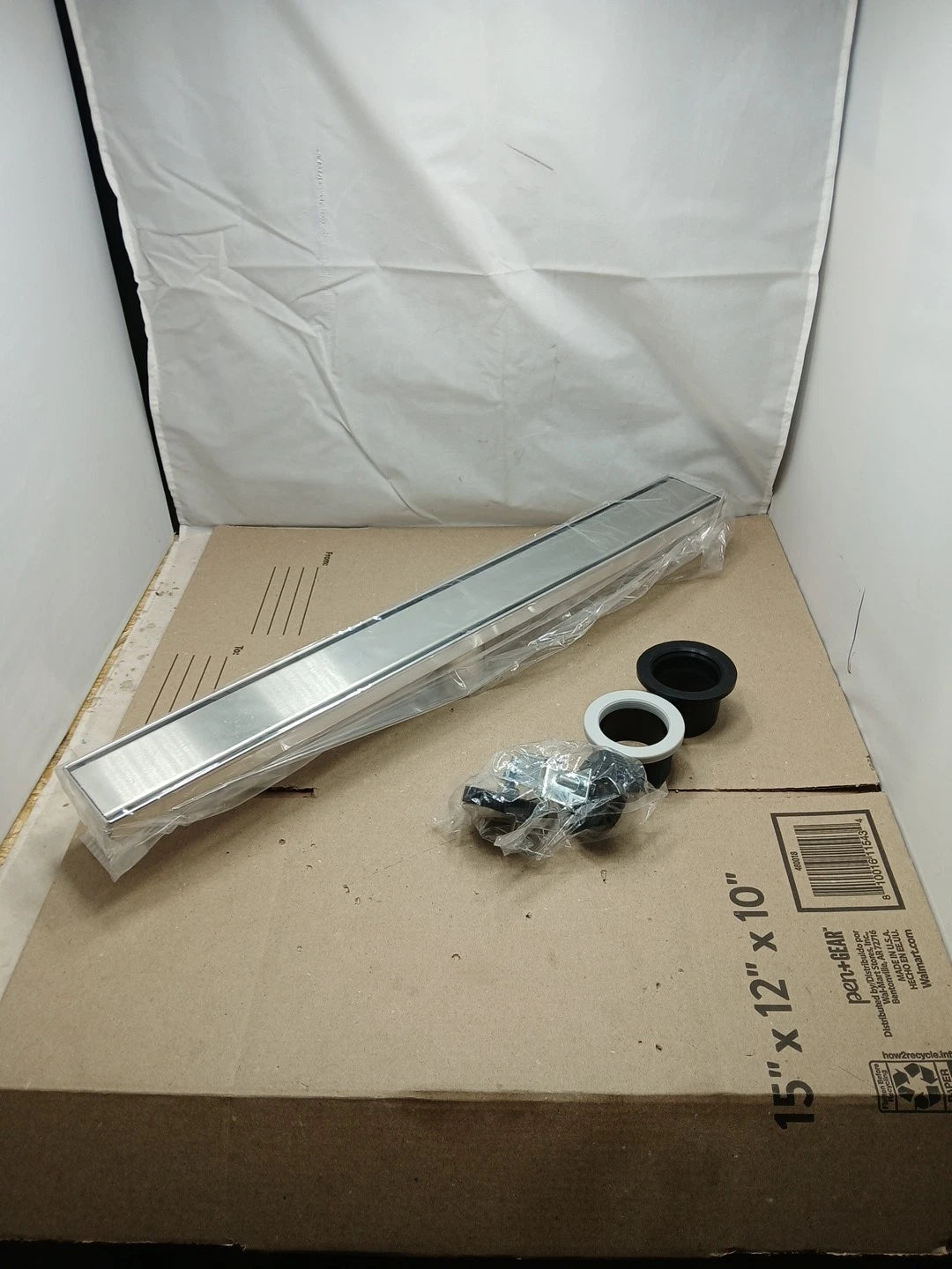 RAINLEX 24 in. Stainless Steel Linear Shower Drain with Tile-in Cover.