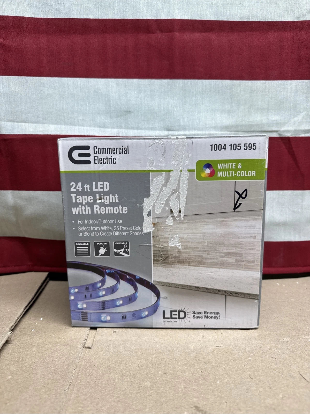 LED Tape Light 24 ft Dimmable White Multicolor (RGB+W) Indoor/Outdoor Remote