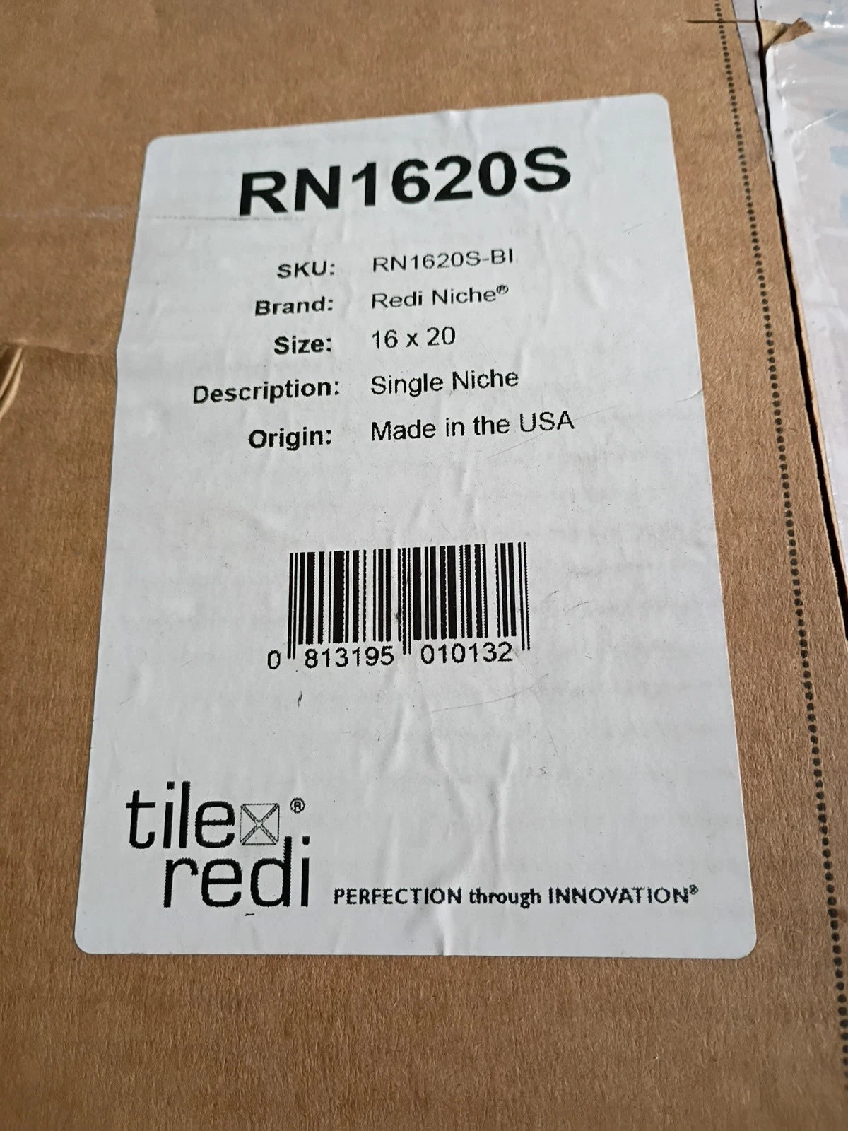 Tile Redi RN1620S Shower Niche Soap Shampoo Shelf 16" x 20" x 4" Open Box,