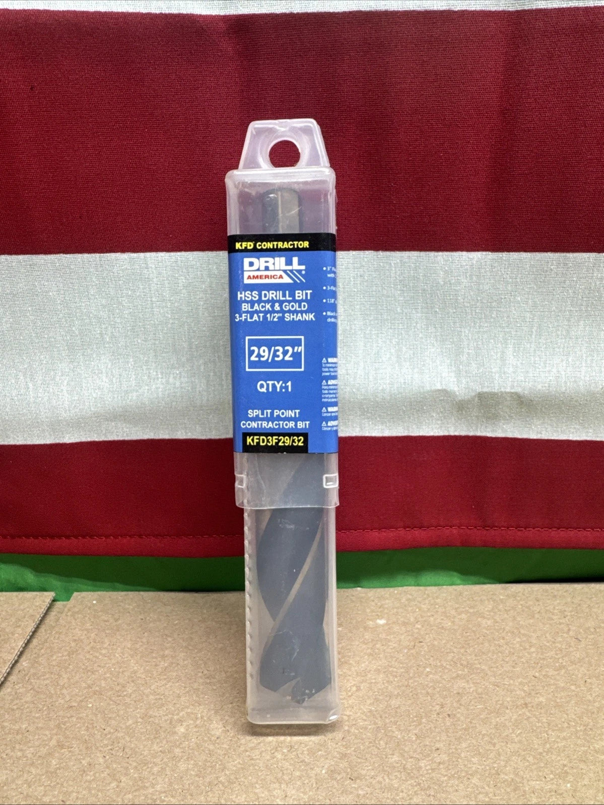 29/32" Reduced Shank High Speed Steel Black & Gold Contractor Drill Bit with ...