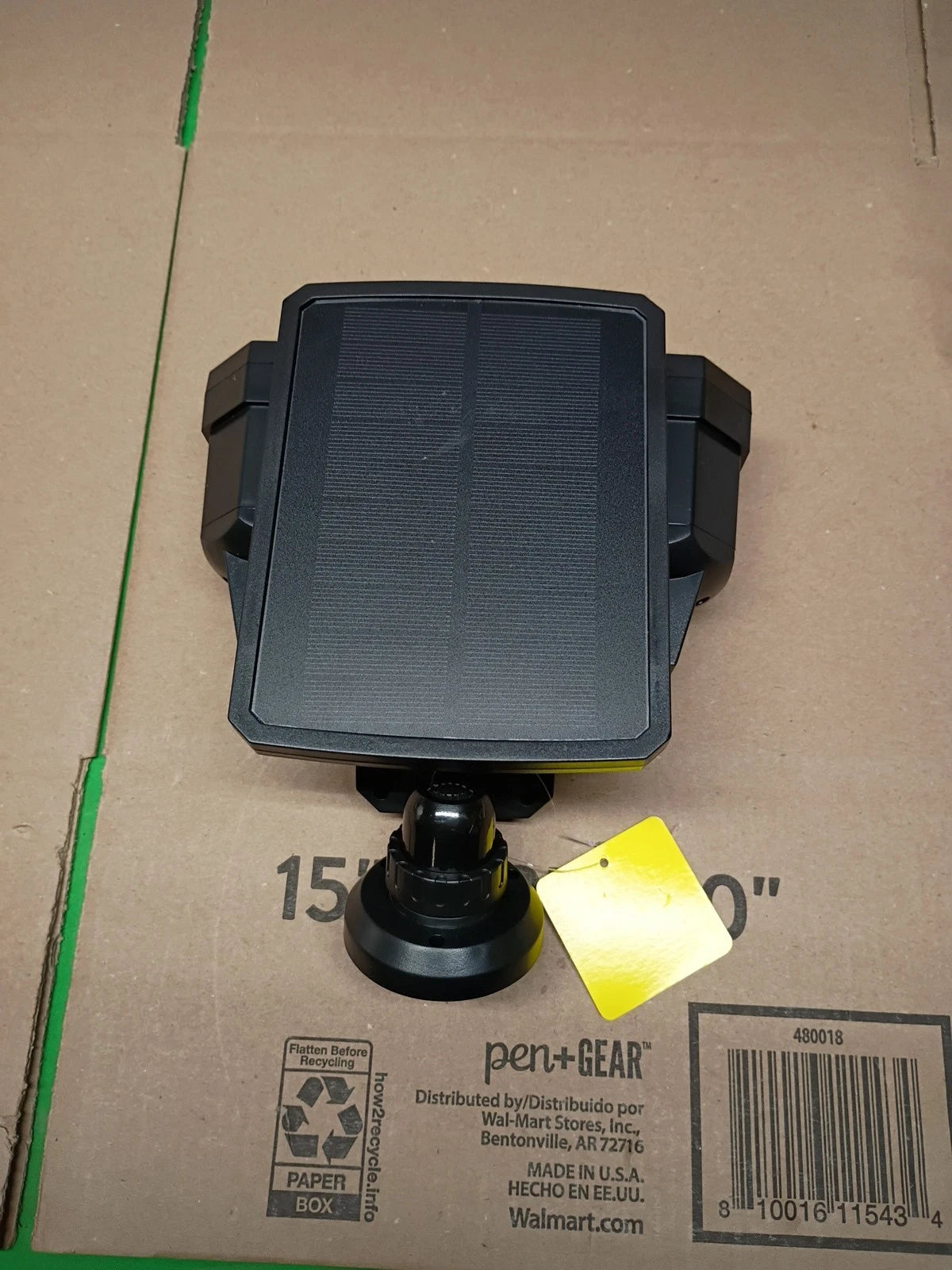 2-PACK Solar LED Spotlight Motion Sensor Outdoor Light Black Dual Head