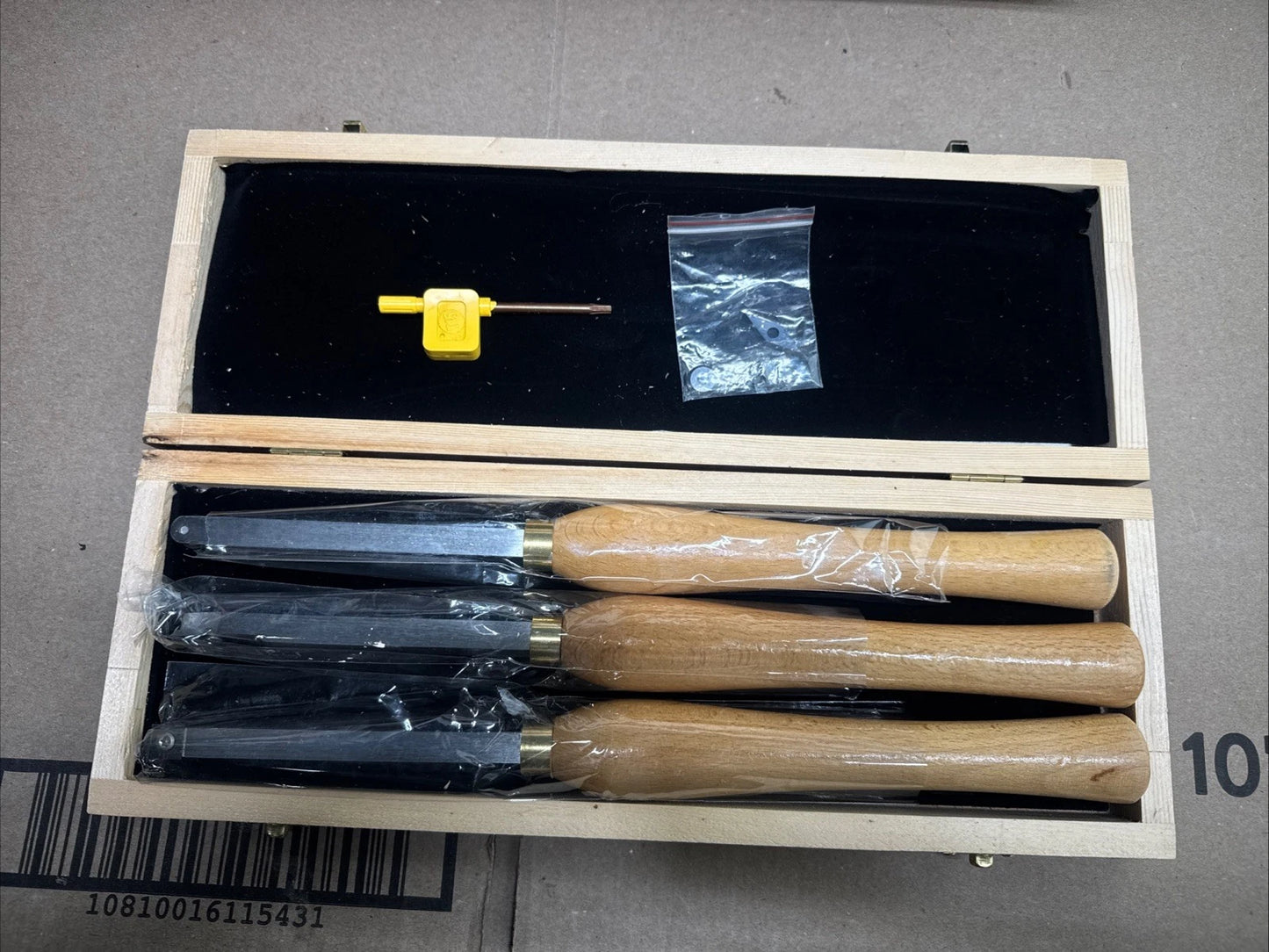 VEVOR Lathe Chisel Set 3PCS Wood Working Turning Tools Carbide Steel Toolbox
