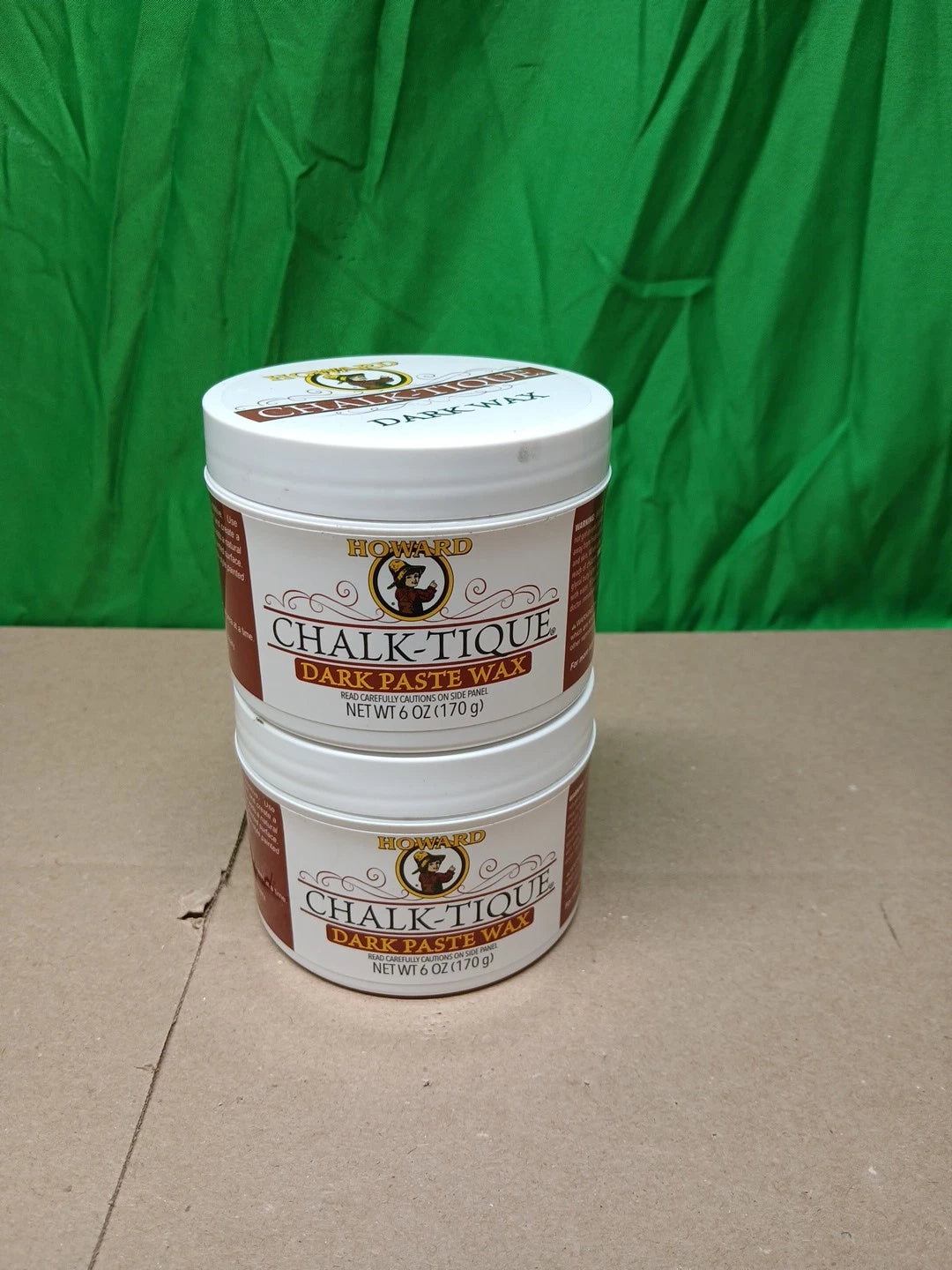2pck Howard Products Chalk-Tique Dark Paste Wax for Wood - 6 Ounce