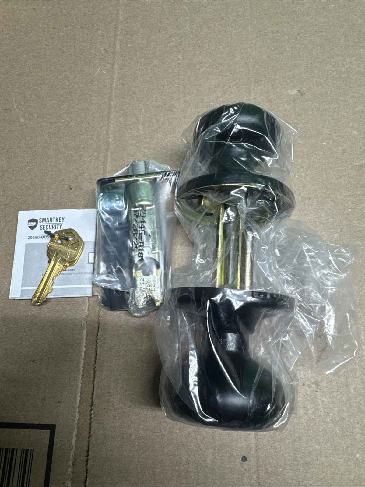 Kwikset Cove Entry Door Knob with Lock and Key, Secure Keyed Handle Exterior.